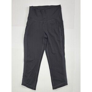 Lululemon Wunder Under Train High Rise Cropped Gray Womens Size 8